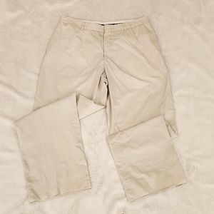 Theory Men's Flat Front Straight Leg Tan Khaki Chino Pants | Size 34 x 30